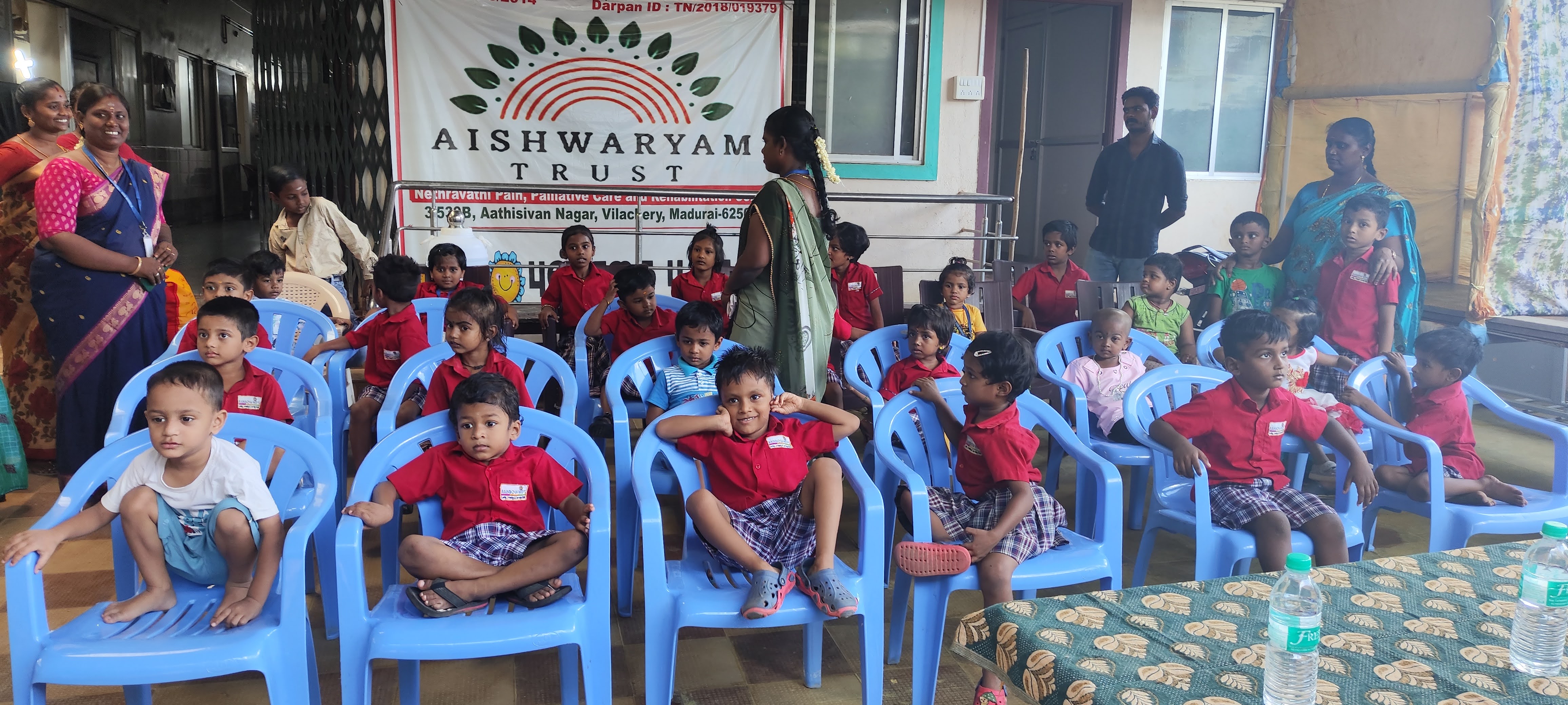 Actor Gajaraj visit - Aishwaryam Trust